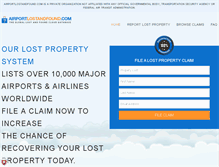 Tablet Screenshot of airportlostandfound.com